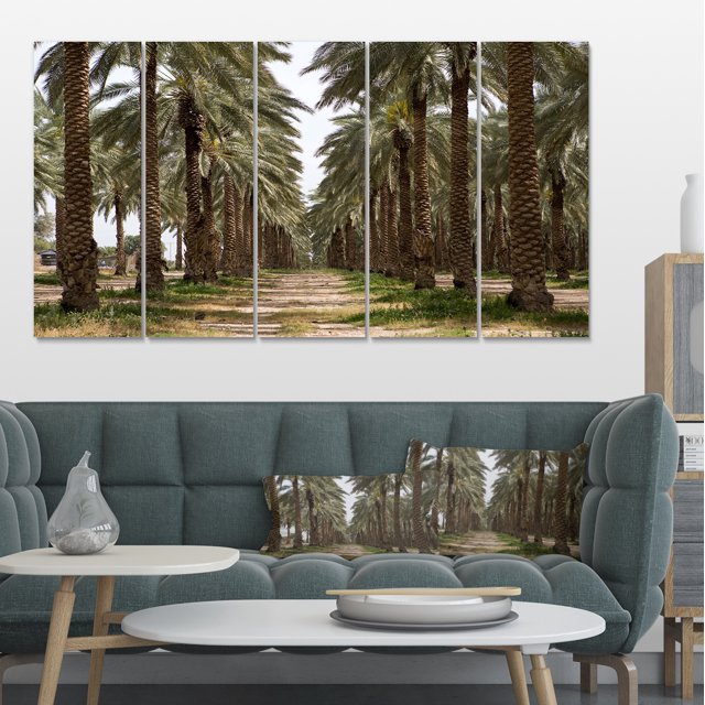 Date Palm Plantation Photography - Modern Forest Canvas Art