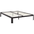 thumbnail image 2 of Modway Corinne Base de Matelas Moderne en Acier, Cadre de Lit Double avec Lattes de Bois, Brun, 2 of 5