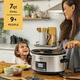 thumbnail image 4 of Crock-Pot 7 Quart Slow Cooker with Locking Lid and Auto Adjust Cook Time Technology, Stainless Steel, 4 of 6