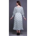 thumbnail image 4 of Bimba Floral Women Cotton Smocked Boho Renaissance Long Ruffle MaxiDress-XX-Large, 4 of 5
