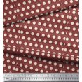 thumbnail image 3 of Soimoi Red Cotton Voile Fabric Artistic Flower & Dots Print Fabric by the Yard 56 Inch Wide, 3 of 3