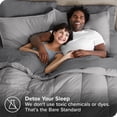 thumbnail image 3 of Bare Home 7-Piece Bed-in-a-Bag - Queen, Light Gray with Gray Sheet Set, 3 of 7