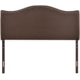 thumbnail image 2 of Curl Queen Nailhead Upholstered Headboard - Dark Brown, 2 of 4