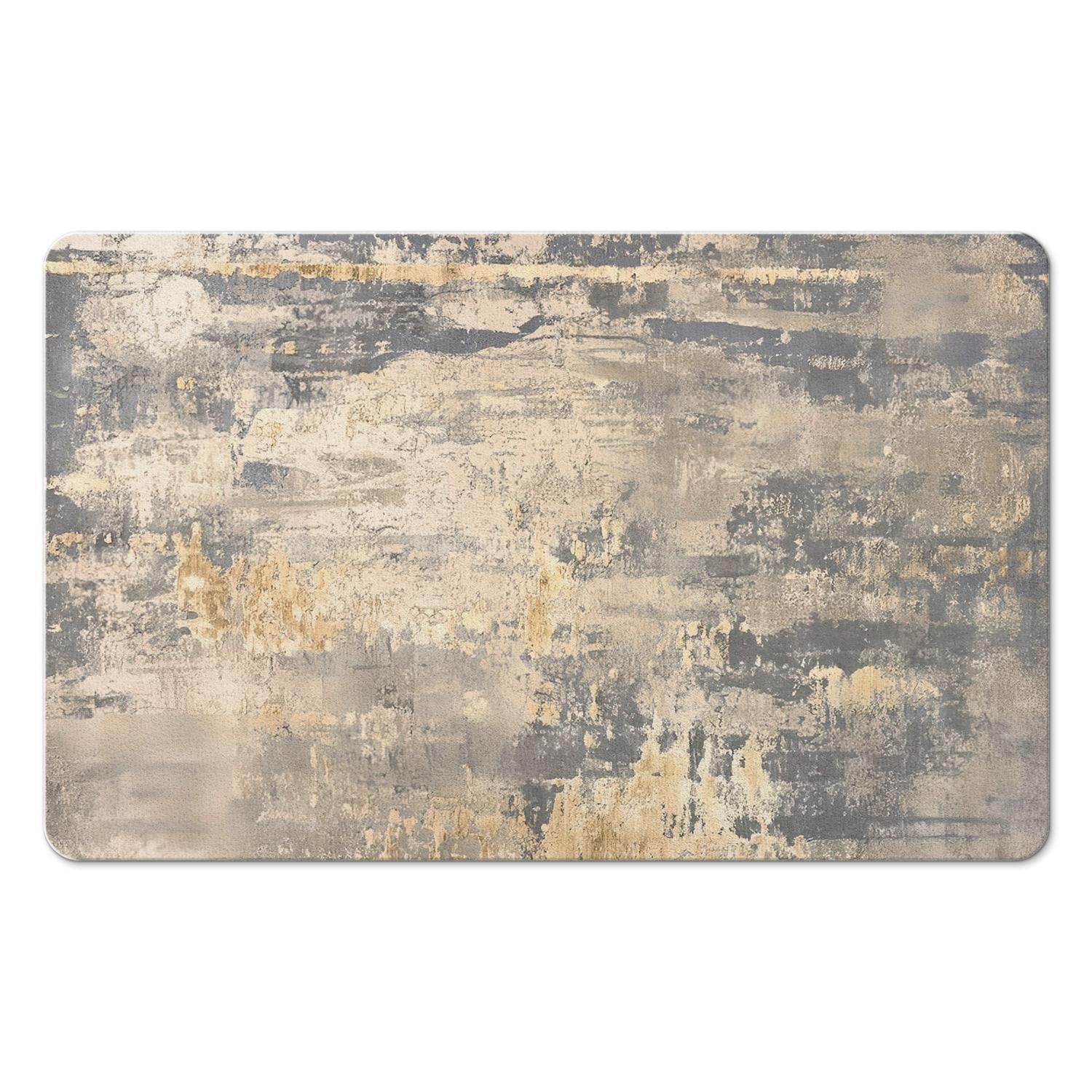 Decorative 20x32 inch Modern Abstract Runner Rug - Perfect Non-Skid Long Bathroom and Hallway Rug with Rubber Backing - Enhance Your Kitchen, Entryway, Laundry, Living Room or Bedroom