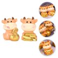 thumbnail image 3 of MasteelfCA 2Pcs Miniature DIY Landscape Cow Figurines New Year Micro Landscape Decoration, 3 of 9