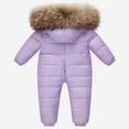 thumbnail image 4 of Lovzfmll Combinaison d'Hiver pour Garçons et Filles, Mode Extérieure, à Capuche, Doublée en Polaire, Chaude et Rembourrée, une Pièce Isolée pour Bébé, 1 An, 4 of 4