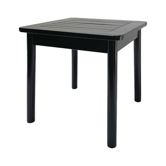 Jack Post Table d'Appoint Carré en Bois Franc Style Ferme pour Salle à Manger de Patio, Noir