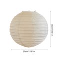 thumbnail image 3 of Paper Lanterns White Paper Lanterns 30x30cm Traditional Solid Color Lampshade for Spring Courtyard Decoration 1Pcs JASKFLY, 3 of 9