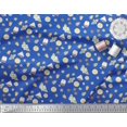 thumbnail image 2 of Soimoi Blue Rayon Fabric Tea Bag,Star Anise & Lemon Slice Vegetable Printed Craft Fabric by the Yard 56 Inch Wide, 2 of 3