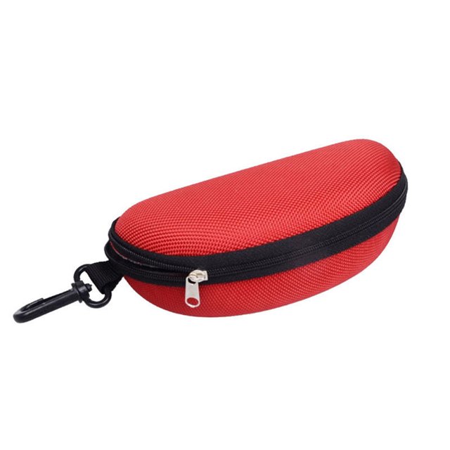 HEVIRGO Fashion Portable Zipper Eye Glasses Clam Shell Sunglasses Protect Hard Case Box