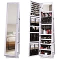 thumbnail image 1 of Soges 360 Degree Rotatable Jewelry Armoire with Full-length Mirror, White, 1 of 9
