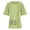 Vert, variante sur LOVZFMLL Hauts d'Été pour Femmes, Mode pour Dames, Couleur Unie, Imprimé Floral, Chemise à Manches Courtes en Coton et Lin pour Femme, Haut Décontracté Ample