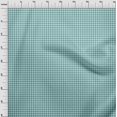 thumbnail image 3 of oneOone Polyester Lycra Turquoise Blue Fabric Check Check Dress Material Fabric Print Fabric By The Meter 56 Inch Wide, 3 of 4