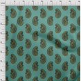 thumbnail image 3 of oneOone Viscose Jersey Fabric Paisley Block Print Fabric BTY 60 Inch Wide, 3 of 5