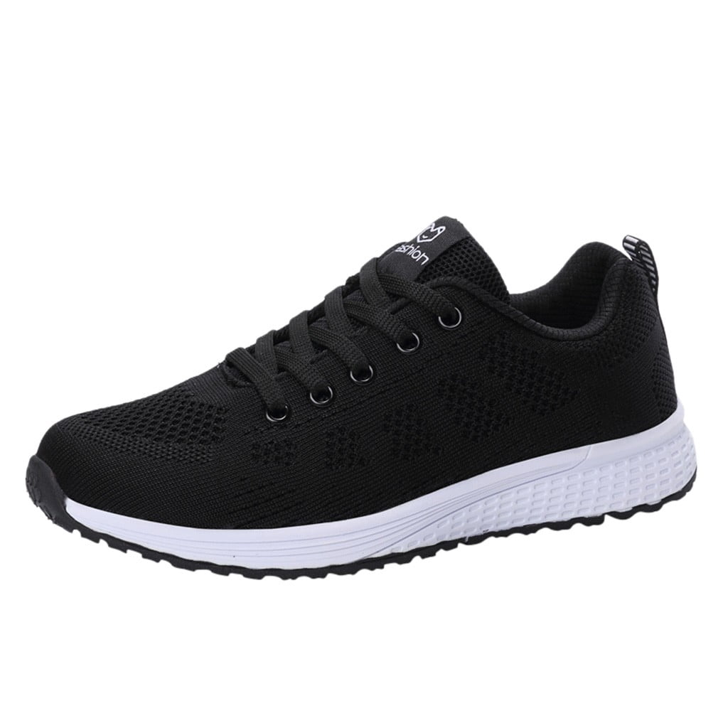 Kcodviy Femmes Maille Uni Antidérapant Bottes Espadrilles pour Femmes à Lacets Chaussure Espadrilles Décontractées Crampons de Rue pour Femmes 2-Sxk Amis Espadrilles Chaussure Étudiant Chaussure de Course