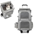 thumbnail image 4 of <p>Pet Carrier Backpack, Breathable Mesh Removable Plush Pad Double Compartment Pet Carrier Backpack  For Travel For Cats</p>, 4 of 7