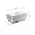 thumbnail image 2 of Ensemble de Vaisselle Chauffante Électrique pour Chef 9 Qt, Serveurs et Réchauffe-Buffets, Affichage Numérique, Plateau de Réchauffement de Température, Réchaud Alimentaire en Acier Inoxydable pour Fêtes, Table Vapeur Commerciale pour Aliments, 2 of 9