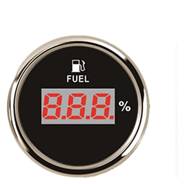 Motorcycle Fuel Level Sensor + 52mm Digital Fuel Level Gauge 240~33 Ohm Oil Tank Level Indicator 0~190ohm Car Fuel Gauge 9~32V ,Easy Setup