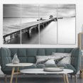 thumbnail image 1 of Wooden Sea Bridge - Seascape Photography Canvas Art Print, 1 of 3