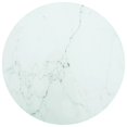thumbnail image 1 of vidaXL Table Top White Ø50x0.8 cm Tempered Glass with Marble Design, 1 of 3