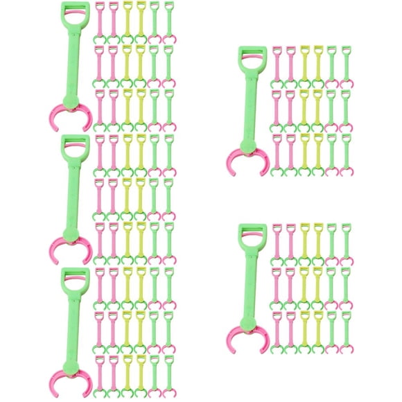 CNKOO 100 Pcs Children’s Toys Mini Grabber Clamp Playsets Mechanical Clip Plastic Machine Claw