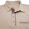 thumbnail image 5 of FAIWAD Men's Short Sleeve Shirts Lapel Button Down Tops Stretch Breathable Pullover Tops with Pocket, 5 of 5