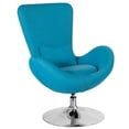 thumbnail image 1 of Egg Series Aqua Fabric Side Reception Chair, 1 of 9