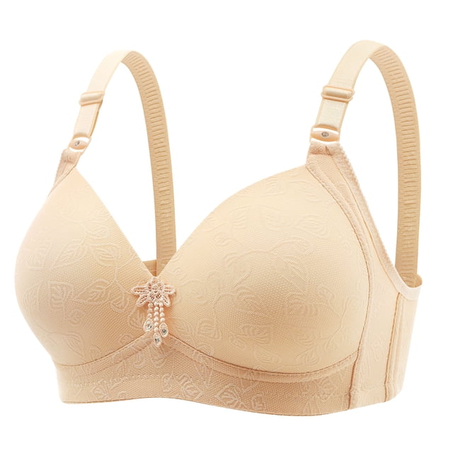 AherBiu Plus Size Bras for Women Wireless No Padding Full Coverage Bralettes Comfort Push up Everyday Bras