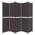 thumbnail image 3 of vidaXL 5-Panel Room Divider Brown 250x200 cm Fabric, 3 of 5