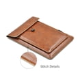 thumbnail image 3 of Double Layer High Capacity Laptop Bag Cover,Microfiber Leather NoteBook Sleeve Case For Surface Go 10" Pro7 12.3" Laptop2 Pro X, Faux Leather 13.5in Case, Grey, 3 of 6