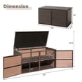 thumbnail image 2 of Patiojoy Outdoor Rattan Storage Box Patio Wicker Storage Bin Cabinet 73 Gallon Brown, 2 of 10