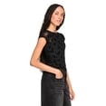thumbnail image 4 of No Boundaries Women's Flocked Mesh Top, 4 of 6