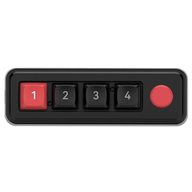 Mechanical Keyboard 4 Keys 1 Knob Macro Programming Keyboard RGB Wired Hot Swap Macro Gaming Mechanical Keyboard Black,1x Mechanical Keyboard,Black