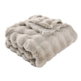 thumbnail image 2 of Better Homes & Gardens Grey Bubble Faux Fur Oversized Throw, 50" x 72", 2 of 5