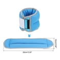 thumbnail image 2 of Uxcell Ankle Weights Leg Weight Straps Adjustable 3lbs Ankle Weight Sets Blue, 2 of 7