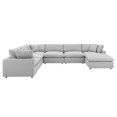 thumbnail image 2 of Modway Commix 7-Piece Down Filled Overstuffed Sectional Sofa in Light Gray, 2 of 10