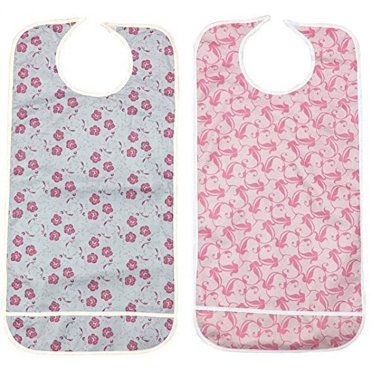 Personal Touch Ladies Adult Bib With Crumb Catcher Velcro Closure Size 18x36 (Pack of 4)