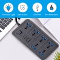 thumbnail image 2 of Moobody Power Strip With 6 AC Sockets & 3 USB 1 Type C Port 6FT Extension Cord Surge Protector for Home Office Dorm Power Button to Use, 2 of 7