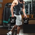 thumbnail image 2 of Yaheetech Kettlebell Enduit HDPE de 35 lb pour Entraînements de Force à la Maison, Noir, 2 of 7
