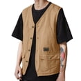 thumbnail image 1 of Ketyyh-chn99 Débardeurs pour Hommes Chandails d'Entraînement Chandails Sans Manches à Encolure Dégagée pour Hommes Kaki,m, 1 of 5