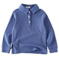 thumbnail image 1 of WUANDIXFA T-Shirts à Manches Longues pour Garçons T-Shirt à Manches Longues pour Enfants T-Shirt d'Automne pour Garçons T-Shirt à Manches Longues pour Enfants Hauts de Base T-Shirt pour Garçons Bleu Foncé, 4-5 Ans, 1 of 4