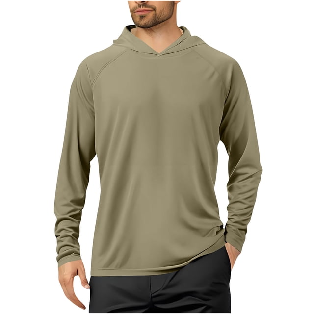 Besolor Chandails à Capuchon de Protection Solaire UPF 50+ pour Hommes, Manches Longues, Pêche, Randonnée, Course, Légers, Séchage Rapide