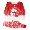thumbnail image 2 of Christmas Family Pajamas Set Matching Sleepwear Deer Snowflake Print Pullover + Pants Set, 2 of 8