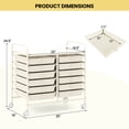 thumbnail image 3 of Costway 12 Drawers Rolling Cart Storage Scrapbook Paper Studio Organizer Bins White, 3 of 10