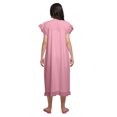 thumbnail image 4 of Moomaya Robe de Nuit d'Allaitement à Col Rond Uni pour Femmes en Coton, 4 of 6