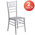 thumbnail image 4 of 2 Pack HERCULES Series Silver Wood Chiavari Chair, 4 of 9