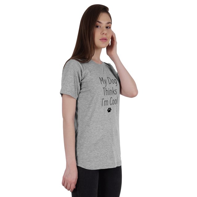 Inkmeso Haut Citation pour Femme Mon Chien Pense Que Je Suis Cool T-Shirt à Imprimé Graphique