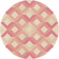 thumbnail image 1 of Ahgly Company Tapis Rond Lavable en Machine Intérieur Transitionnel Orange, 3 Pieds Rond, 1 of 7