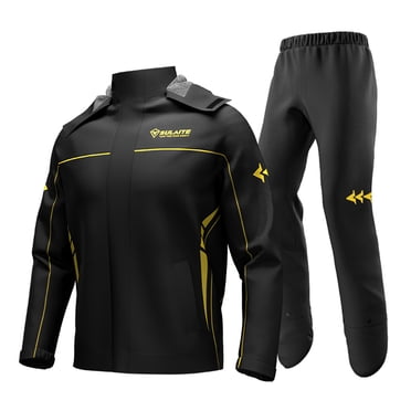 Waterproof Motorcycle Rain Suit Men Women Cycling Rain Gear Jacket and Pants with Storage Bag