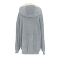 thumbnail image 5 of CEHVOM Veste à Capuche Zippée en Peluche Chaude pour Femmes Grande Taille Hiver, 5 of 5